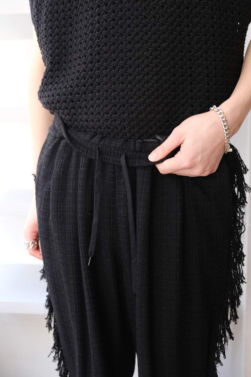 SUMMER TWEED FRINGE EASY PANTS / BLACK [40% 할인]