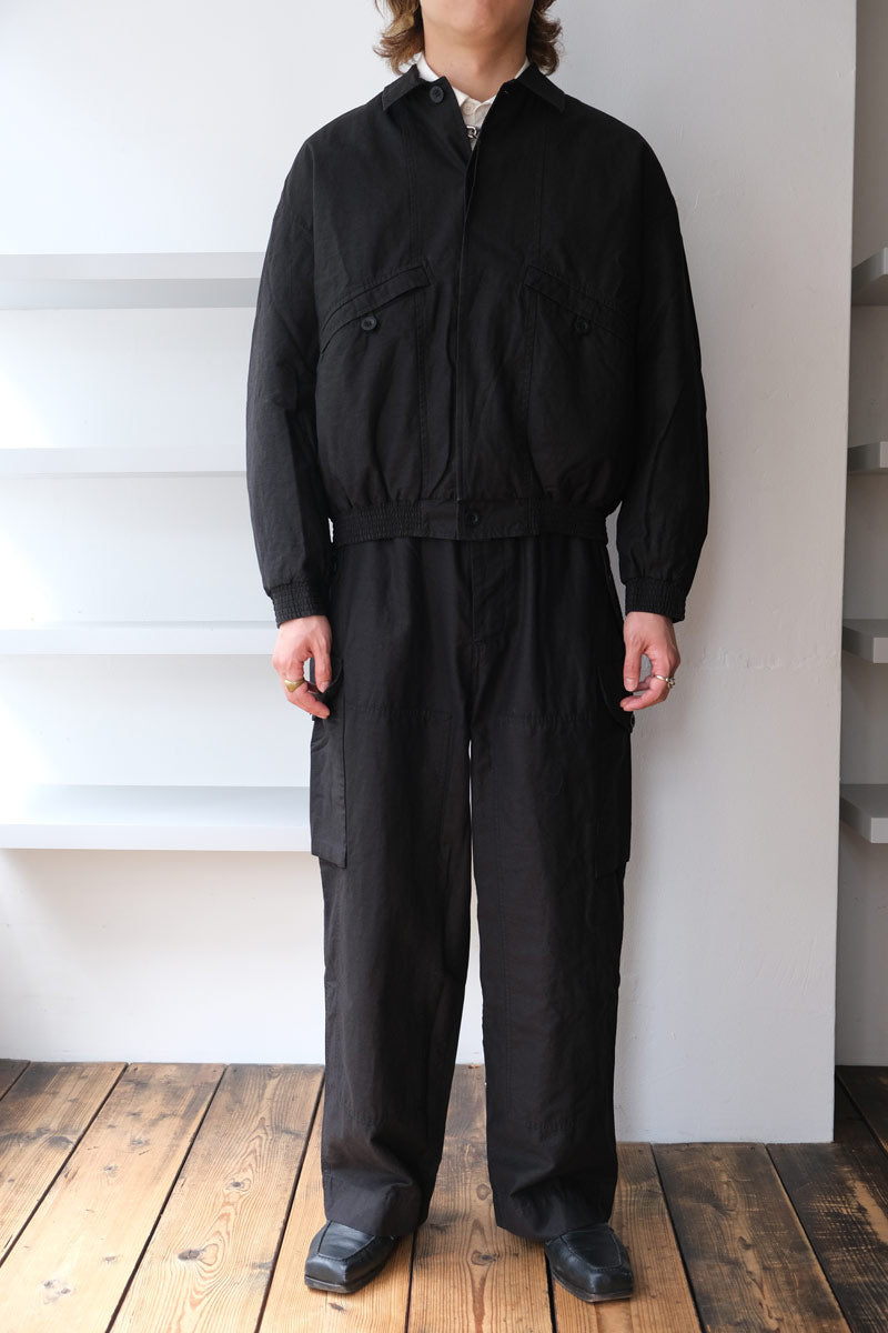 CASEY CASEY | MAMO BLOUSON-SAT / BLACK コットンジャケット – STOCK