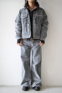 BOLD DENIM JACKET / GREY FLOCK