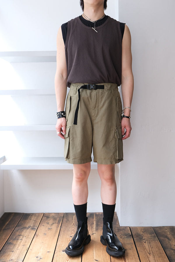 DARK CARGO SHORTS / PALE GREEN [40% 할인]
