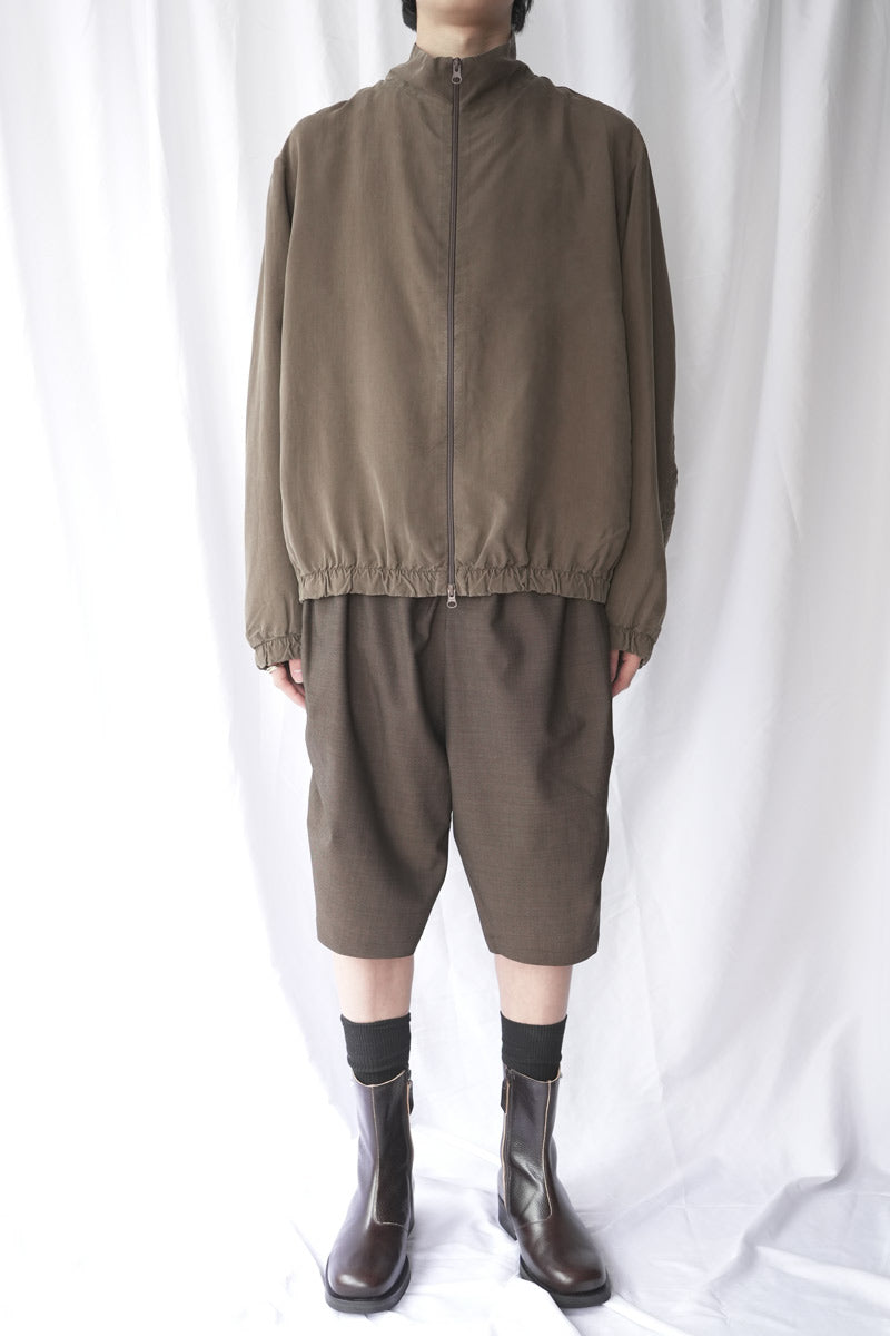 S18 NO.330 SUMMER WOOL DRAPED SHORT TROUSERS / BROWN [金沢店]