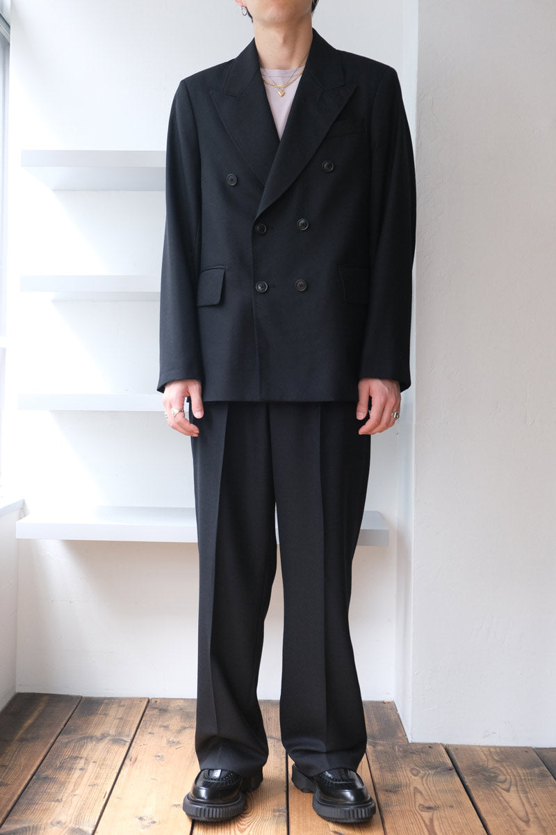 UNCONSTRUCTED DB BLAZER / BLACK PANAMA WOOL
