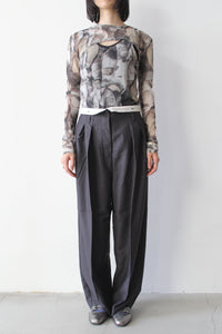 MARVELT 2TUCK SLACKS / CHARCOAL