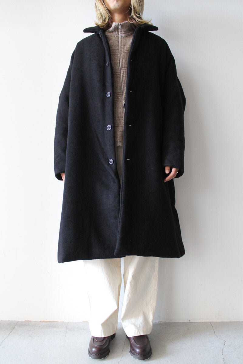 BIG BLOBBY COAT - HEAVY CASHEMERE / BLACK [26AW入荷予定]