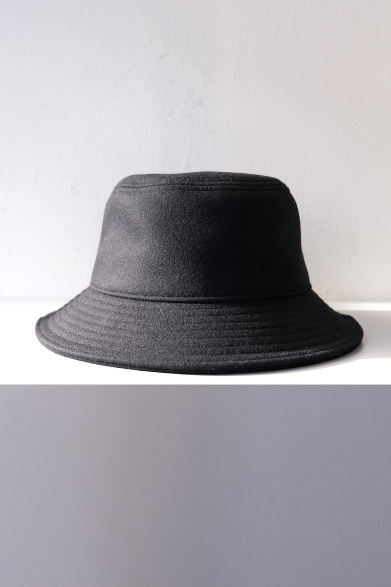 WATERPLOOF MELTON HAT / BLACK 