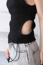 Load image into Gallery viewer, ASYMMETRIC CUT OUT TANK / BLACK