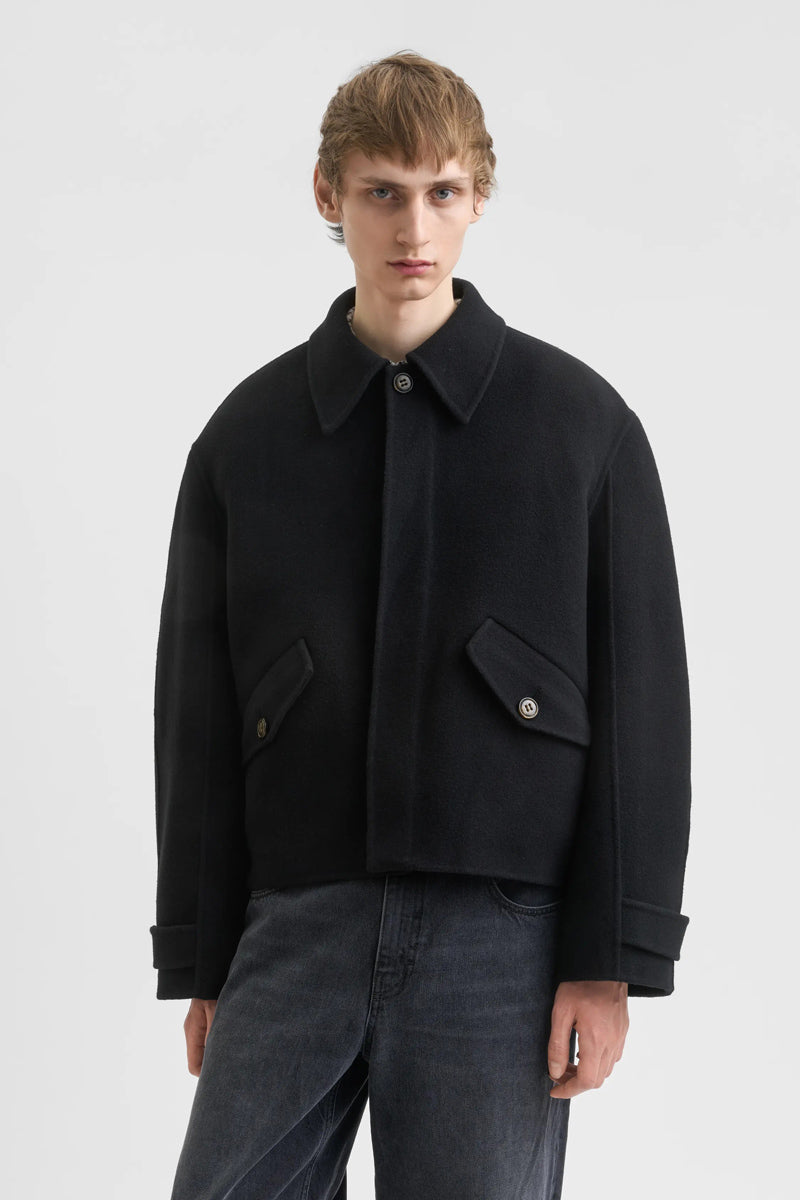 RELAXED WOOL JACKET / BLACK