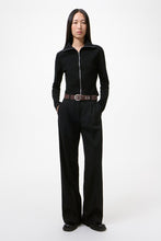 Load image into Gallery viewer, SLIM ZIP LONGSLEEVE / COAL ESSENTIAL RIB