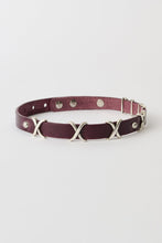 画像をギャラリービューアに読み込む, 2CM CHOKER / TRIO CROSS MERLOT RED LEATHER