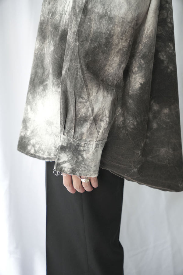S18 NO.328 POPLIN OVERSIZED SHIRT / WHITE/BLACK [Kanazawa store]