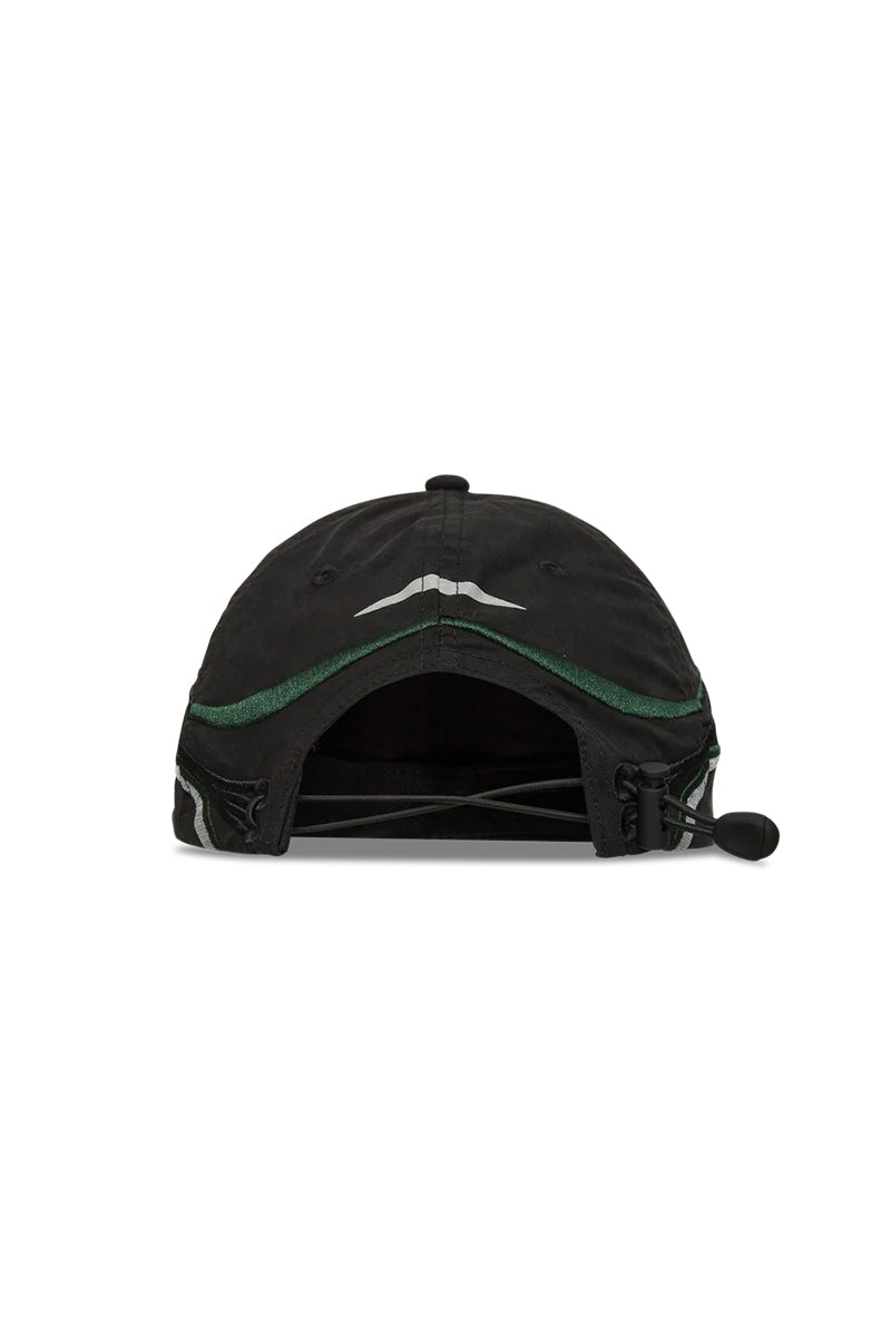 RYLI EMBROIDERED 6-PANEL CAP / WASHED BLACK