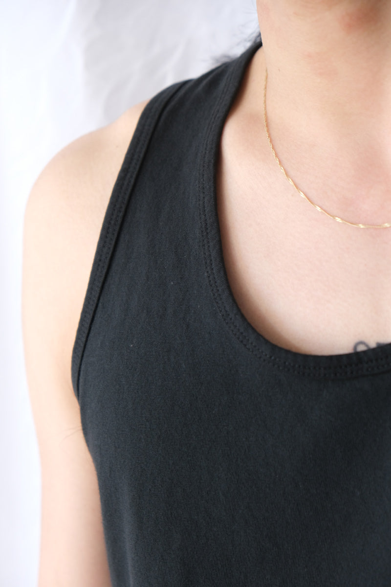 S18 NO.326 ORGANIC COTTON TANK TOP / BLACK [金沢店]