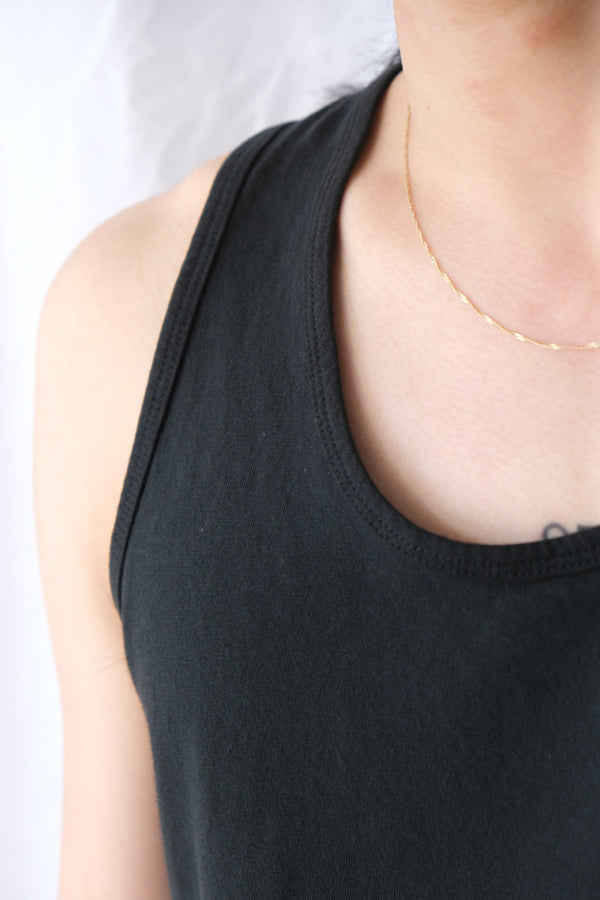 S18 NO.326 ORGANIC COTTON TANK TOP / BLACK [Kanazawa Store]