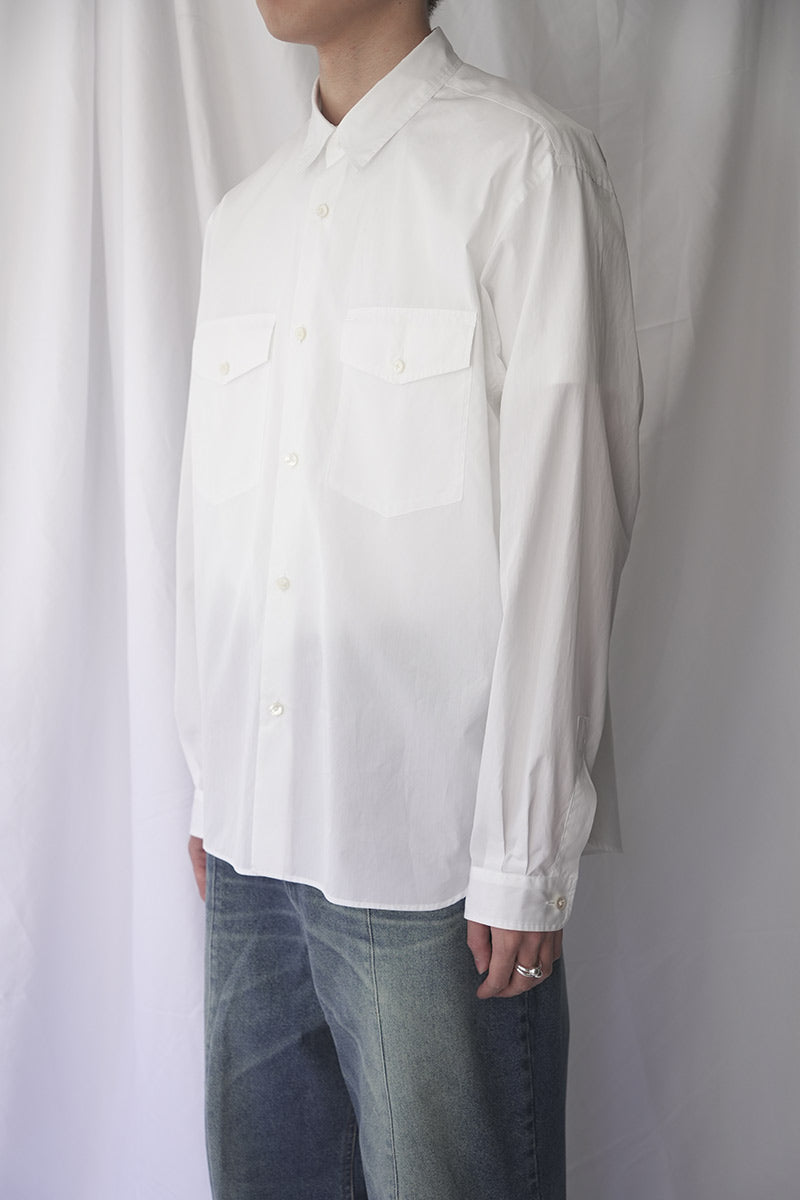 DOUBLE POCKET SHIRTS DJA 200/2 / WHITE [Kobe store]