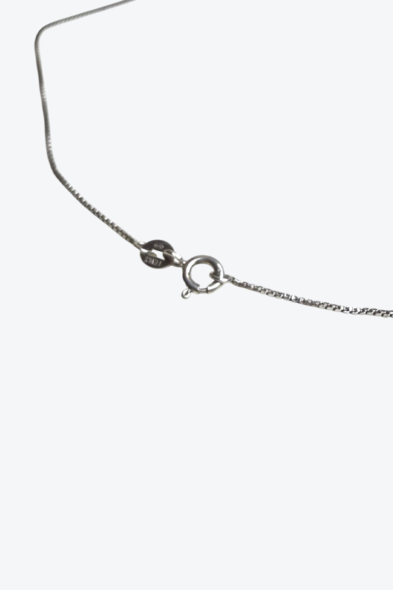 MADE IN ITALY 925 SILVER NECKLACE W/PEARL / SILVER