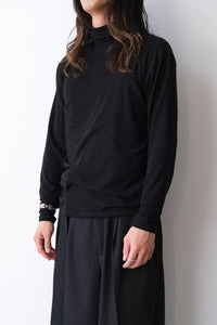 STRETCH JERSEY SUPER HIGH NECK / BLACK