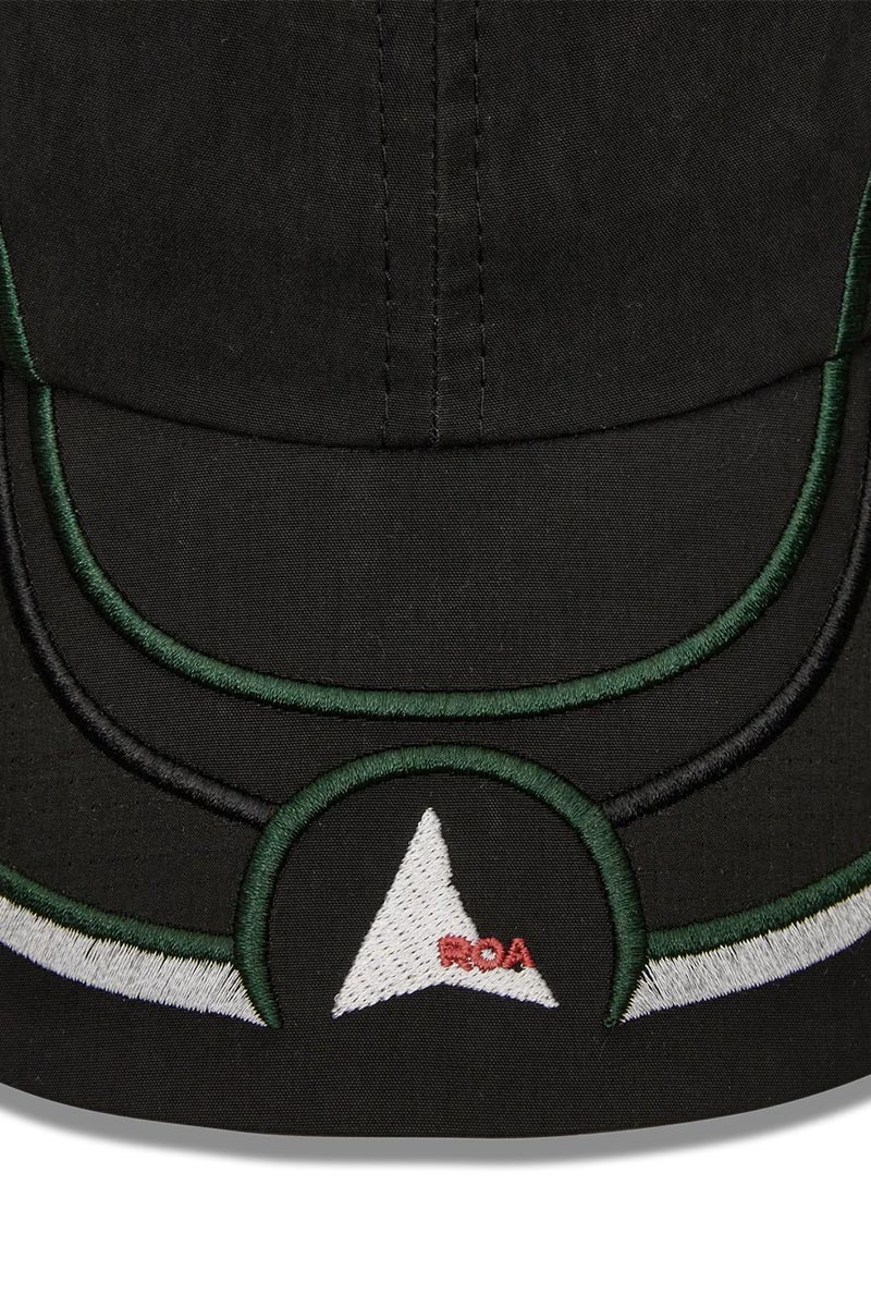 RYLI EMBROIDERED 6-PANEL CAP / WASHED BLACK