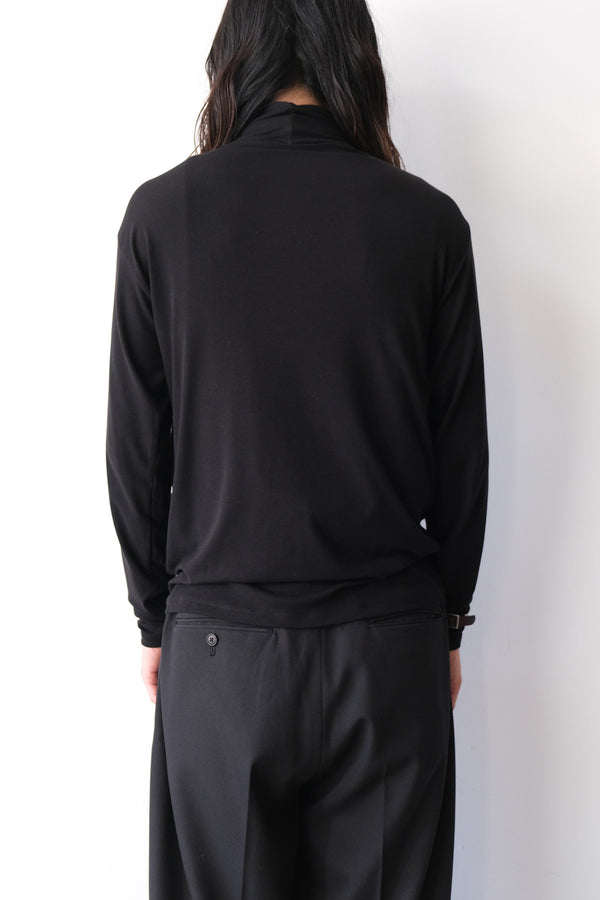STRETCH JERSEY SUPER HIGH NECK / BLACK