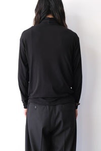 STRETCH JERSEY SUPER HIGH NECK / BLACK
