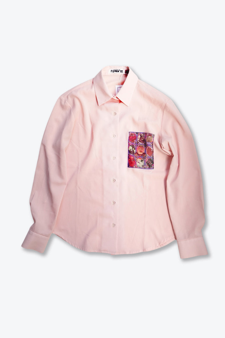 FLYNOW Ⅲ | L/S POCKET DESIGN SHIRT / PINK [USED]