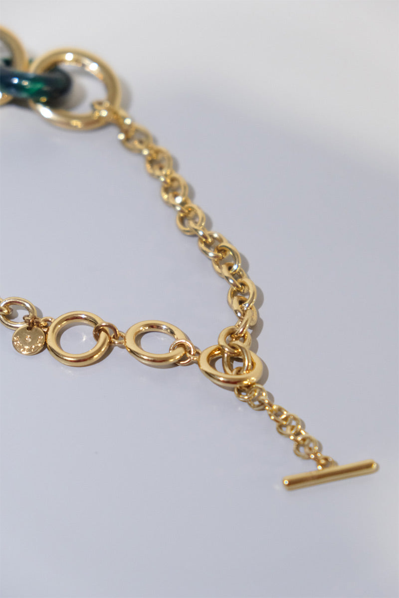 GOLD FILLED AND RESIN NECKLACE / GOLD