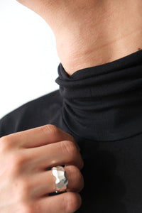 STRETCH JERSEY SUPER HIGH NECK / BLACK