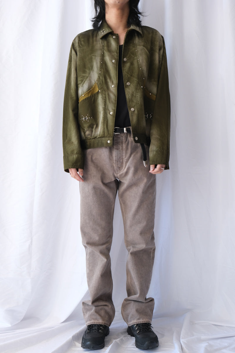 RUSTY SATIN SPORTS JACKET .15 / OLIVE