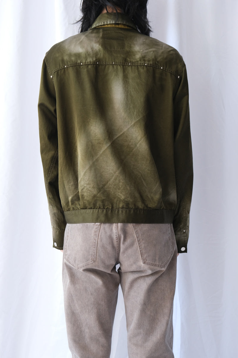 RUSTY SATIN SPORTS JACKET .15 / OLIVE