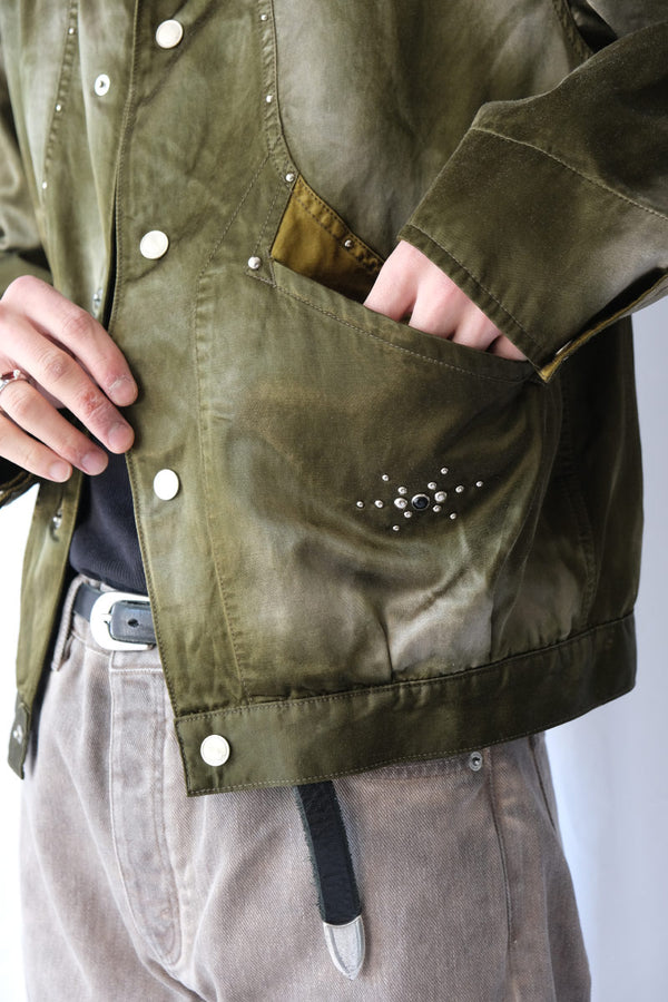 RUSTY SATIN SPORTS JACKET .15 / OLIVE