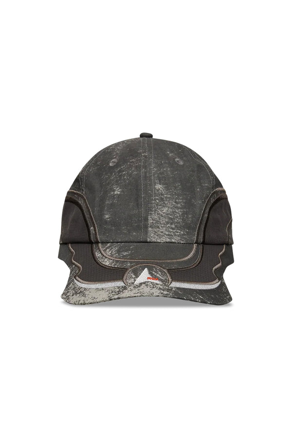 RYLI EMBROIDERED 6-PANEL CAP / WASHED BLACK