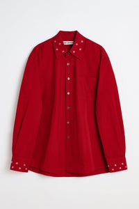 ABOVE SHIRT / LIPSTICK RED SUPER POPLIN