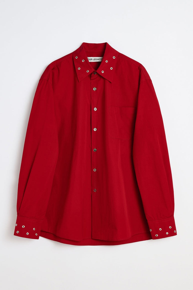 ABOVE SHIRT / LIPSTICK RED SUPER POPLIN