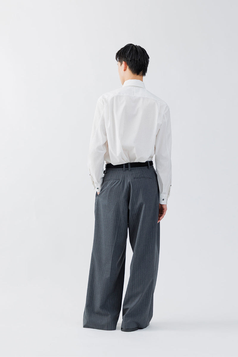REGULAR FIT TAB COLLAR SHIRT / WHITE ST