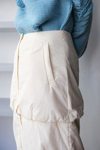 DETACHABLE BALLOON PADDED SKIRT / CREAM