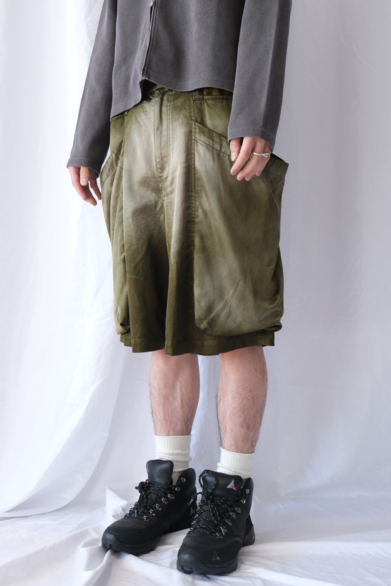 RUSTY SATIN GARDEN SHORTS .15 / OLIVE