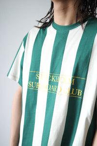 BOX TEE STRIPE / GREEN-WHITE