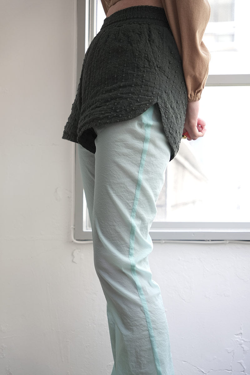 SKIN PU SEE-THROUGH PANTS / LIGHT BLUE