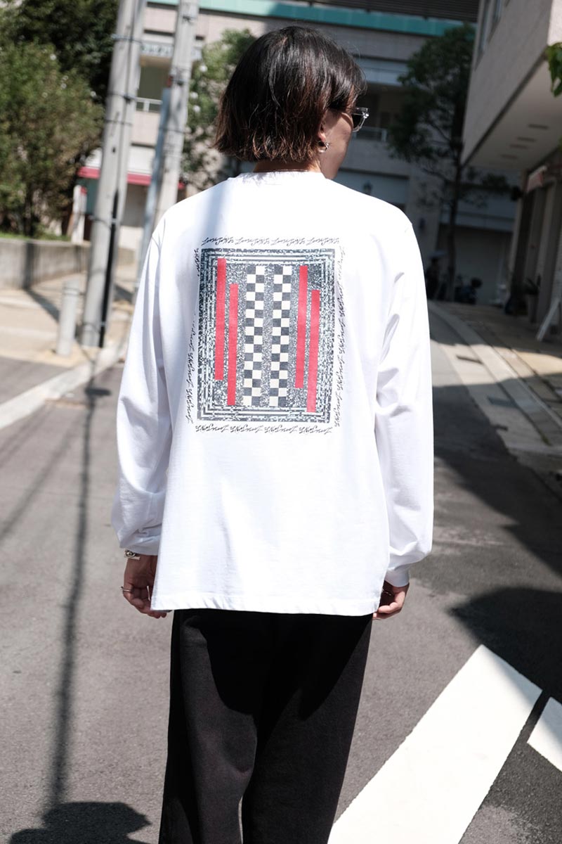 HISHAM AKIRA BHAROOCHA -'STAGGERED COUNTER TOP' L/S TEE / WHITE [60%OFF]