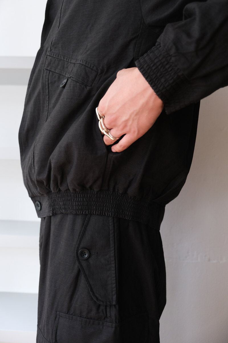 CASEY CASEY | MAMO BLOUSON-SAT / BLACK コットンジャケット – STOCK