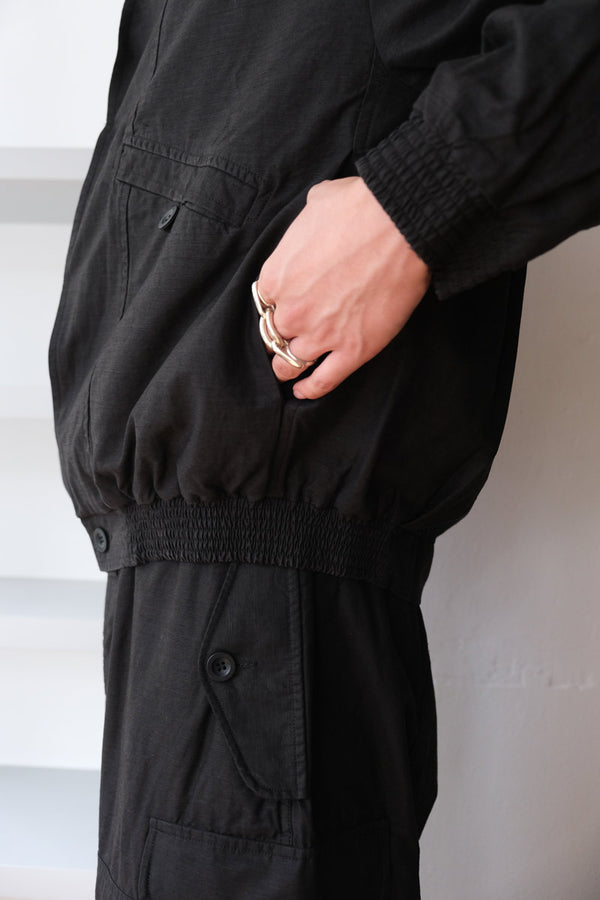 MAMO BLOUSON-SAT / BLACK [30%OFF]
