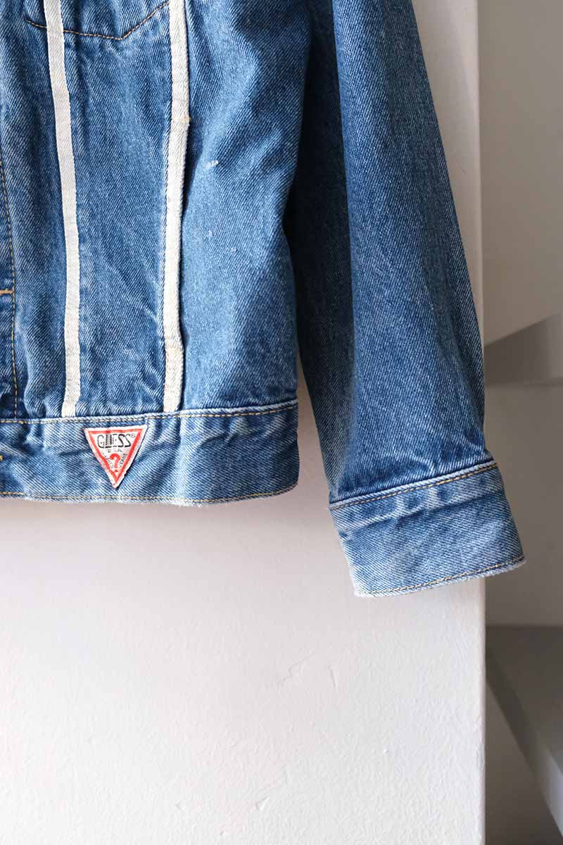 GUESS | 90년대 미국 생산 화이트 라인 데님 재킷 [USED]