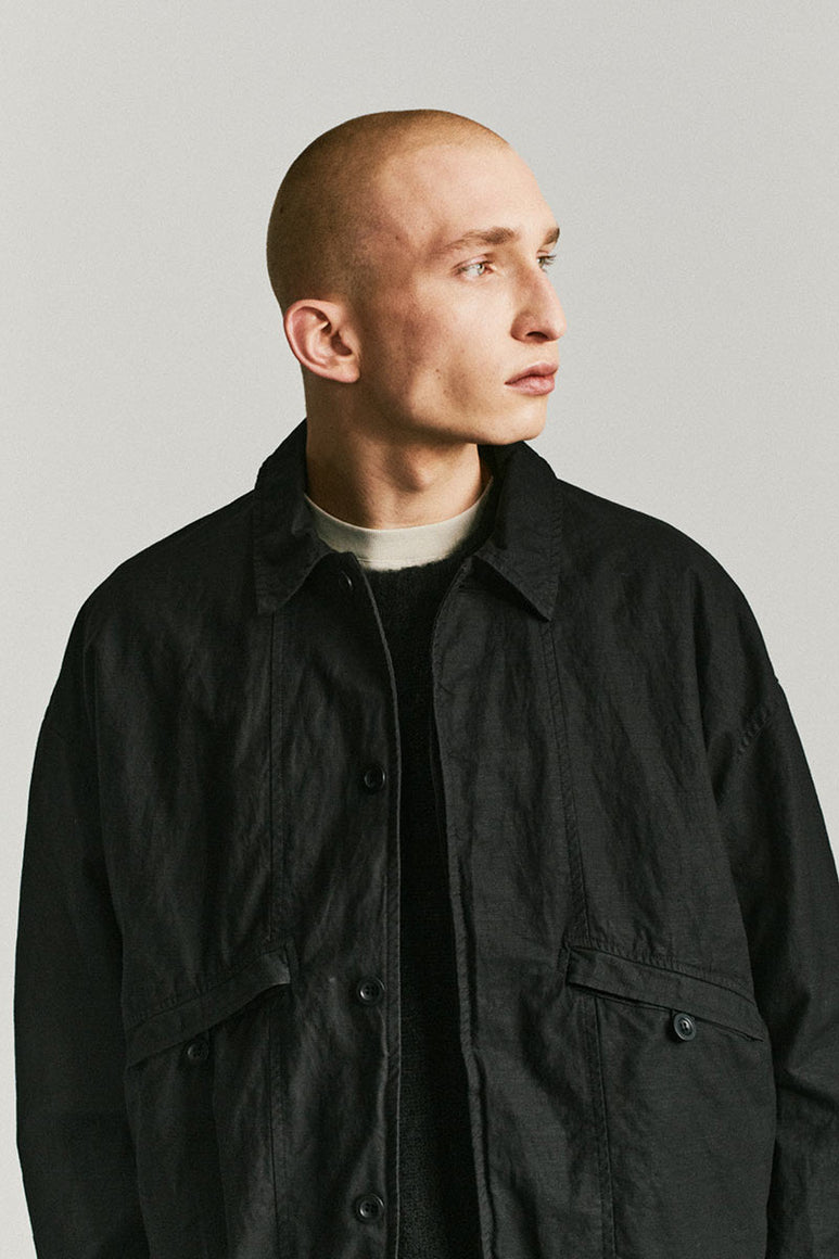 MAMO BLOUSON-SAT / BLACK