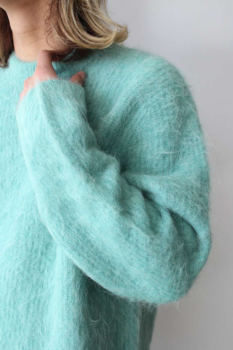 HARU SWEATER / TURQUOISE ALPACA [40% OFF]