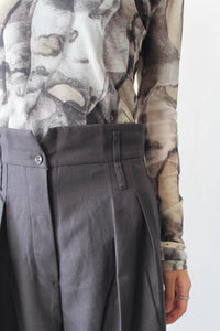 MARVELT 2TUCK SLACKS / CHARCOAL