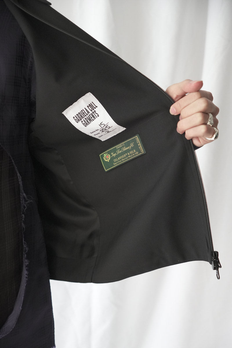 S18 NO.285 SUMMER WOOL POCKET JACKET / BLACK [Kanazawa store]