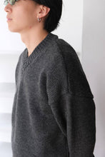 Load image into Gallery viewer, SONAR V-NECK / ASH MELANGE STATELY WOOL