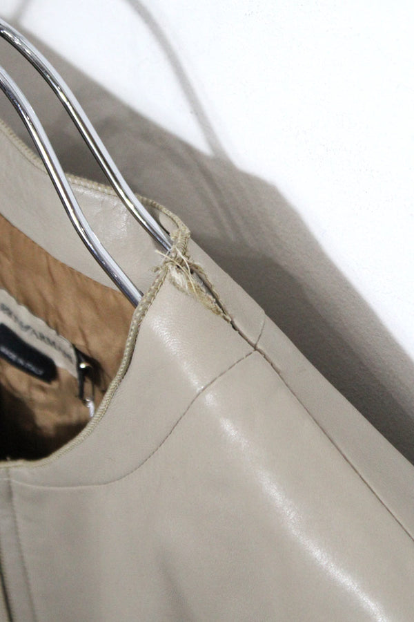 EMPORIO ARMANI | MADE IN ITALY 90'S LEATER JACKET [USED]