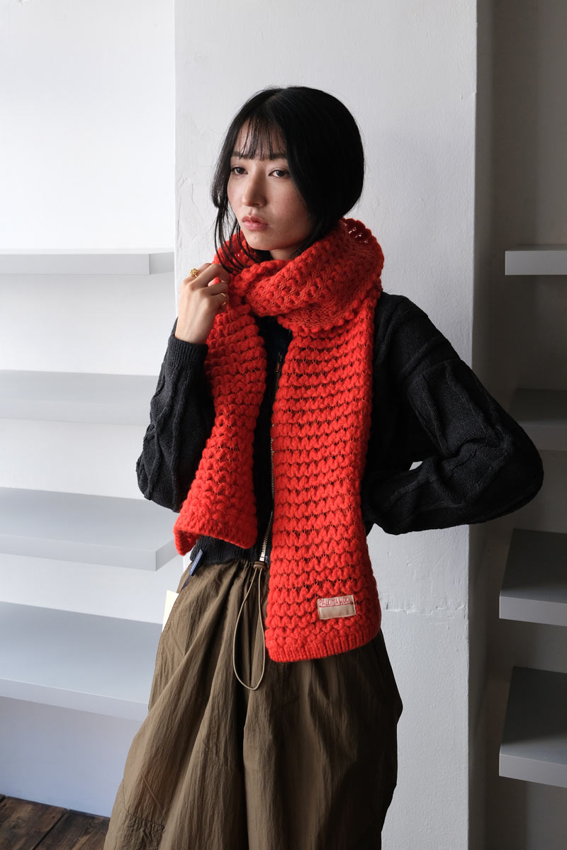 PALOMA WOOL | GUILLAO KNIT STALL / RED ニットストール – STOCK