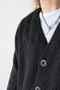 CARDIGAN / BLACK MOHAIR