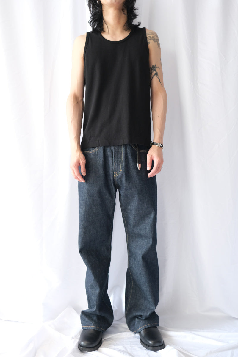 MAN-TLE×LADY WHITE CO. | R20 LWT-0 SINGLET 2PAC / BLACK RIB